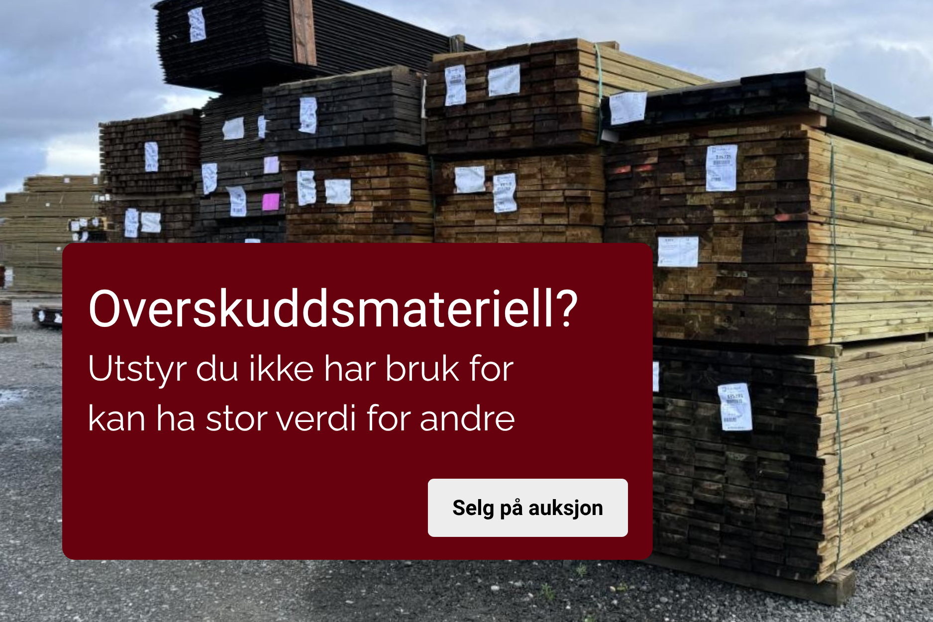 Kampanjebanner på Auksjonen.no